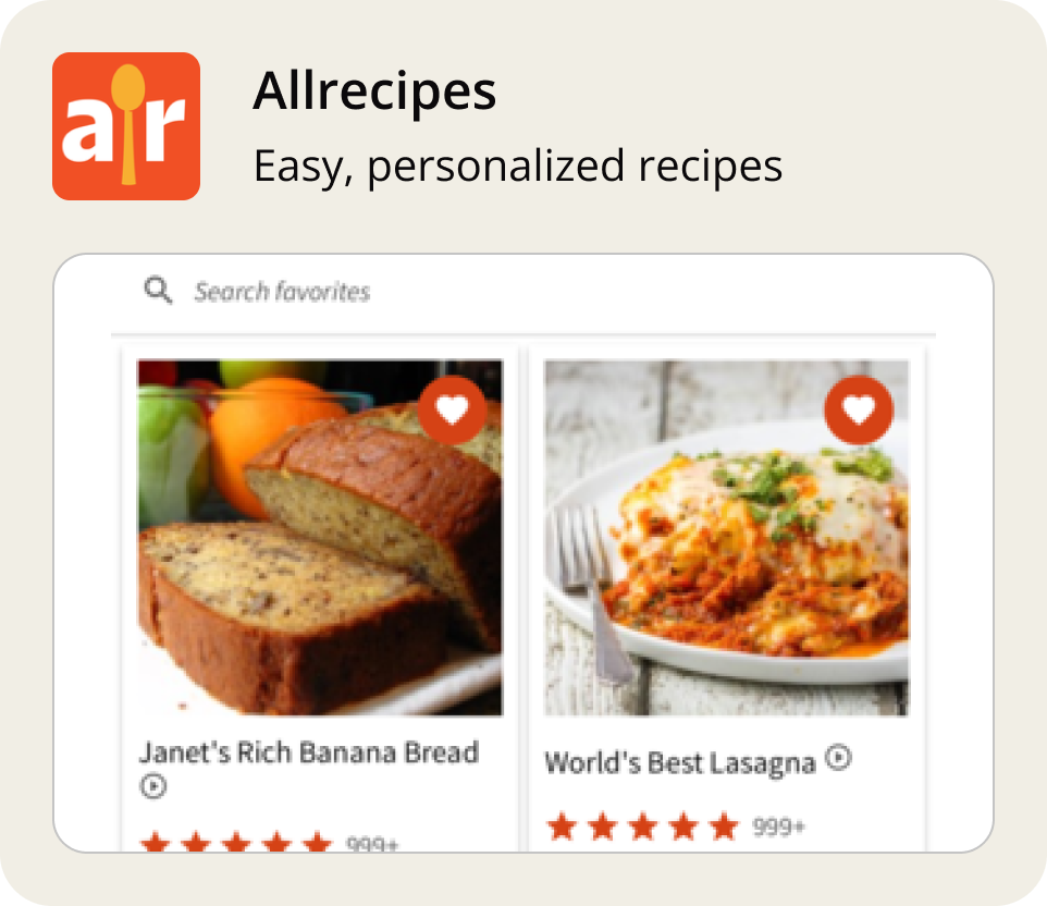 Allrecipes - Easy, personalized recipes