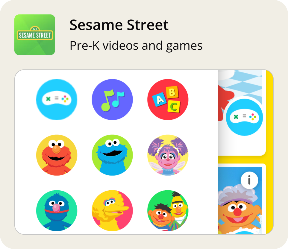 Seasame Street - Pre-K videos and games